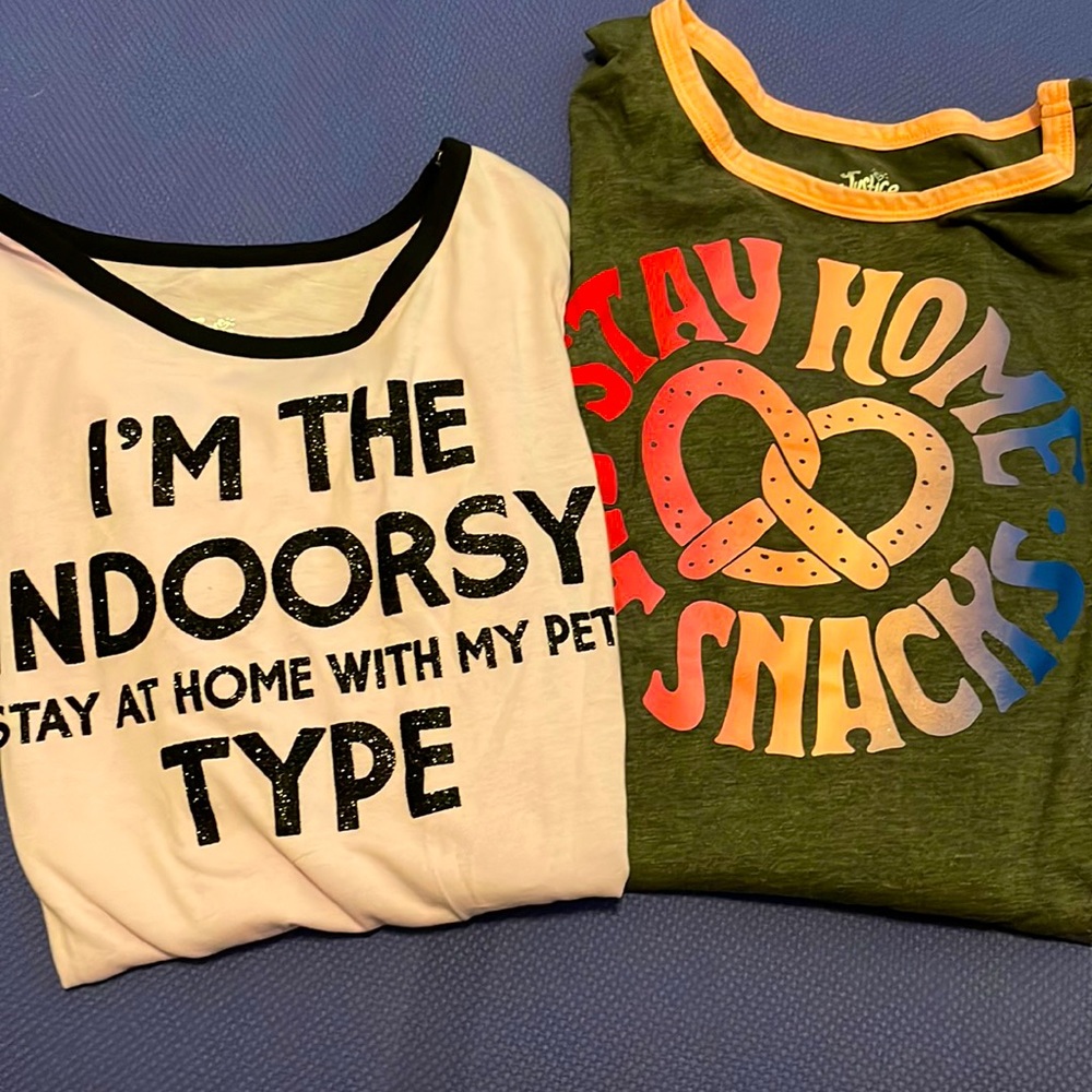 2 EUC long sleeve graphic tees